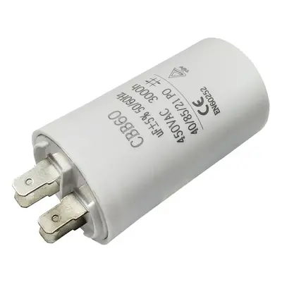 Rozběhový kondenzátor 14.0 uF ( 14uf ) 450V 50/60Hz CBB60, konektory faston 6.3mm, motorový běho