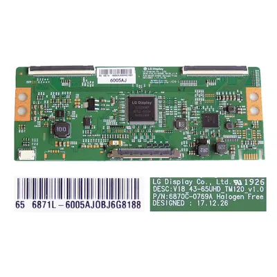 LCD modul T-CON 6871L-6005A / T-con board 6870C-0769A / V18 43-65UHD TM120 Ver1.0