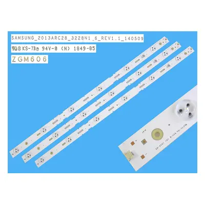 LED podsvit 535mm sada Grundig celkem 3 kusy / DLED Backlight 535mm - 6 D-LED, Samsung_2013ARC28