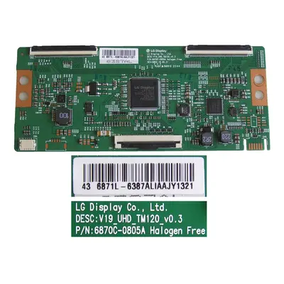 LCD modul T-CON 6871L-6387A / T-con board 6870C-0805A / V19_UHD_TM120 V0.3