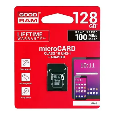 Paměťová karta micro SD 128 GB GOODRAM s adaptérem Class 10