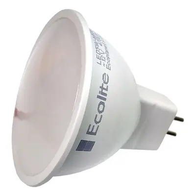 Žárovka LED MR16 / GU5.3, teplá bílá, 12V 5W Ecolite