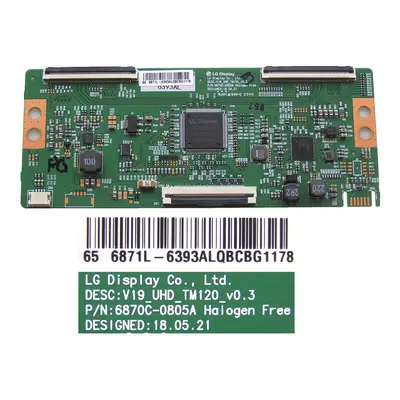 LCD modul T-CON 6870C-0805A / TCON board V19_UHD_TM120_V0.3 / 6871L-6393A