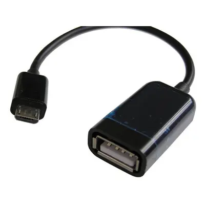 Redukce USB typ A / micro USB typ B - s kabelem 10cm - OTG MP 33904