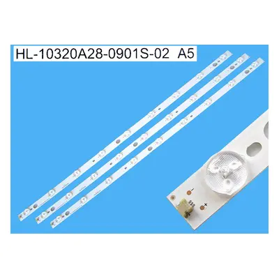 LED podsvit 620mm sada Blaupunkt celkem 3 pásky / LED Backlight 9 DLED HL-10320A28-0901S-02 A5