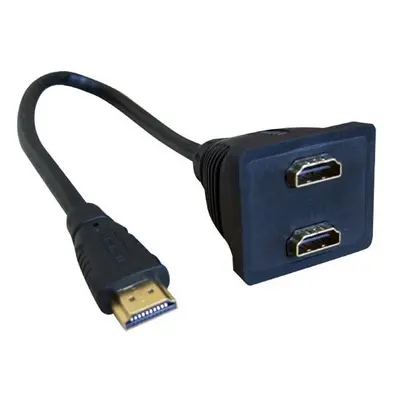 Redukce HDMI samec - 2 x HDMI samice 0,20m / HDMI rozdvojka