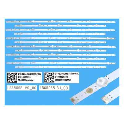 LED podsvit sada Philips 65" celkem 12 pásků / LED Backlight Assy LB65065 V0_00 + LB65065 V1_00 