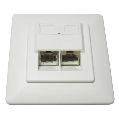 Zásuvka RJ45 2x8/8 LSA dvojtá zapuštěná montáž