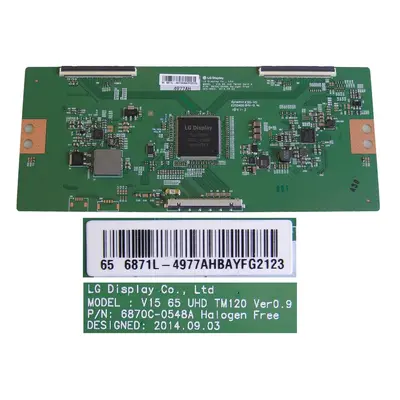 LCD modul T-CON 6870C-0548A / TCON board 6871L-4977A / V15 65 UHD TM120 Ver0.9