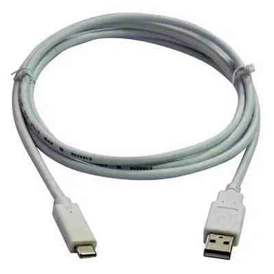 Kabel USB C 3.1 (M) propojovací USB A 2.0 (M) délka 1m bílý