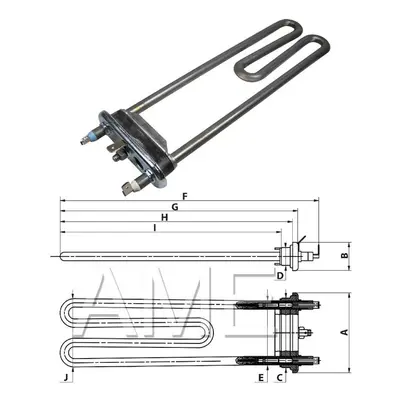 Topné těleso pračky s čidlem ARISTON, INDESIT C00083906 230V/1750W