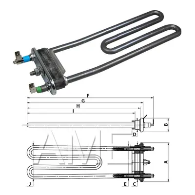 Topné těleso pračky s pojistkou INDESIT C00064556 1700W/230V