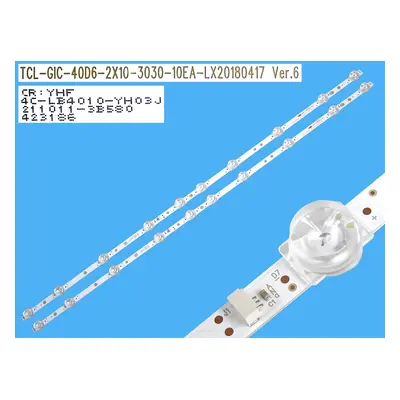 LED podsvit 745mm sada Thomson 4C-LB4010-YH01J celkem 2 pásky / DLED TOTAL ARRAY TCL-GIC-40D6-2X