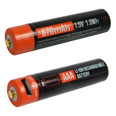 Baterie nabíjecí 1.5V / 670mAh 1.0Wh Li-ion AAA COM