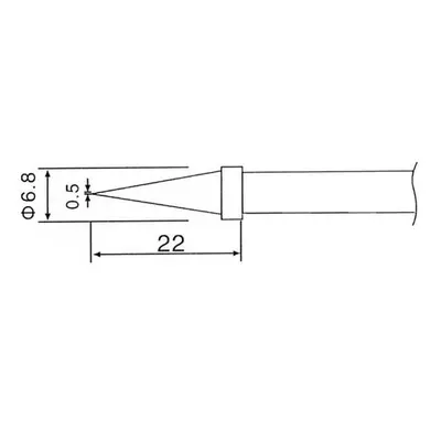 Pájecí hrot C1-2 pr. 0.5mm (ZD-30C, ZD-99, ZD99, ZD-8906, ZD-8906L)