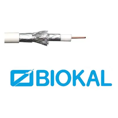 Kabel - klubo 100m KOAX 415AL BIOKAL PVC 6.8mm koaxiální kabel 75 Ohm