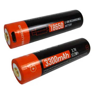 Baterie nabíjecí 3.7V / 3300mAh 12.2Wh Li-ion 18650 COM