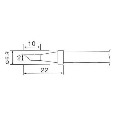 Pájecí hrot C1-3 pr. 0.3mm (ZD-30C, ZD-99, ZD99, ZD-8906, ZD-8906L)