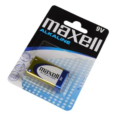 9V Baterie Maxell - 6F22 / 6LR61 alkalická baterie