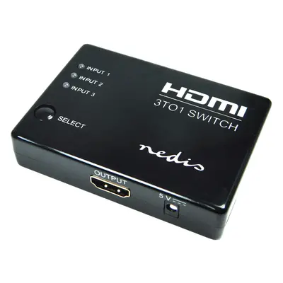 Přepínač 3x HDMI vstup - 1x HDMI výstup Nedis VSWI3453BK