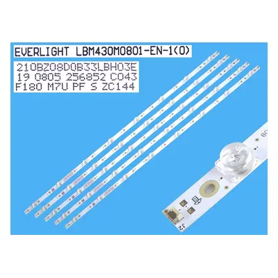 LED podsvit 828mm sada Philips celkem 5 kusů / LED Backlight 8 D-LED, LBM430M0801-EN-1(0) / 210B