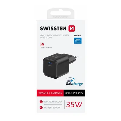 Nabíječka SWISSTEN Power Delivery USB-C černá