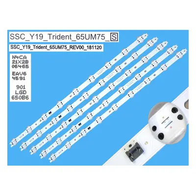 LED podsvit 725mm sada LG AGM76931001 celkem 5 kusů / DLED Backlight 9 D-LED, SSC_Y19_Trident_6