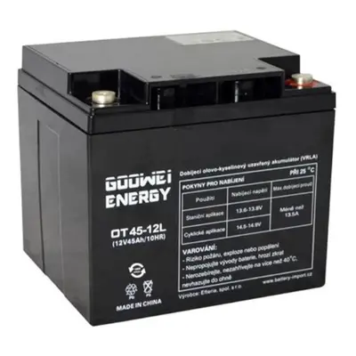 Akumulátor 12V / 45Ah olověný - GOOWEI ENERGY OTL45-12 DEEP CYCLE