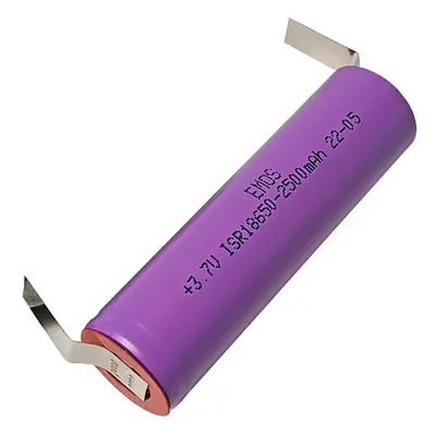 Akumulátor 3,6V / 2500mAh EMOS ISR18650, s pájecími vývody "U"