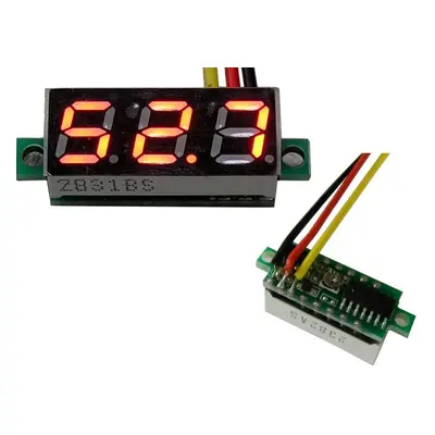 Měřidlo digitální panelové 0 - 100V LED - mini