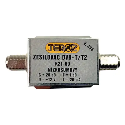 anténní zesilovač DVB-T / DVB-T2 20dB TEROZ č.434 F