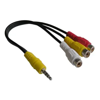 Kabel redukce 3.5mm jack 4 polový / 3xCINCH 2xAudio+Video 0.2m Vestel / Panasonic 3006971