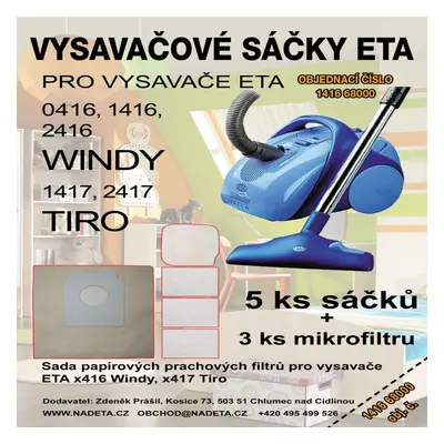 Vysavačové sáčky a filtry papírové 5+1+1, ETA 1416 68001