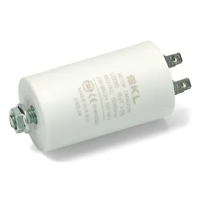 Rozběhový kondenzátor 16.0 uF ( 16uf ) 450V 50/60Hz CBB60 SKL, konektory faston 6.3mm, motorový 