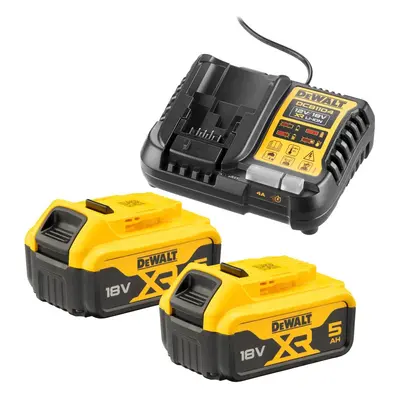 DCB1104P2 DEWALT XR NABÍJEČKA + 2 X 18V BATERIE S KAPACITOU 5,0 AH