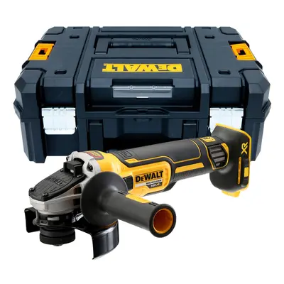 DCG405NT DEWALT AKU 18V BEZUHLÍKOVÁ 125MM ÚHLOVÁ BRUSKA BEZ BATERIE A NABÍJEČKY, V KUFRU T-STAK