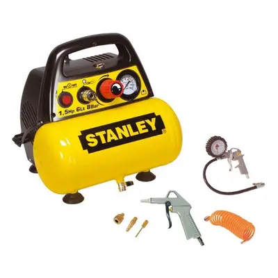 STANLEY DN 200/8/6 KIT KOMPRESOR SAMOMAZNÝ S NÁDRŽÍ 6L A TLAKEM 8BAR + PŘÍSLUŠENSTVÍ