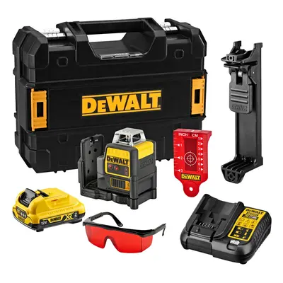 DCE0811D1R DeWALT Aku křížový červený laser 2x360° 10,8V, 1x2,0Ah XR Li-Ion