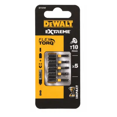 DT7379T DEWALT 5DÍLNÁ SADA BITŮ T10, 25MM, EXTREME TORSION