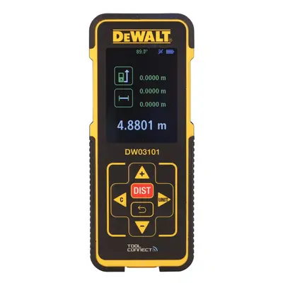 DW03101 DEWALT LASEROVÝ MĚŘIČ VZDÁLENOSTI S DOSAHEM 100 M, BATERIE 2 X AAA 1,5 V