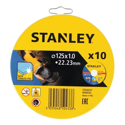 STA38257 STANLEY FATMAX 10DÍLNÁ SADA KOTOUČŮ ⌀125 X 22,2MM X 1,0 MM V KOVOVÉ KRABIČCE