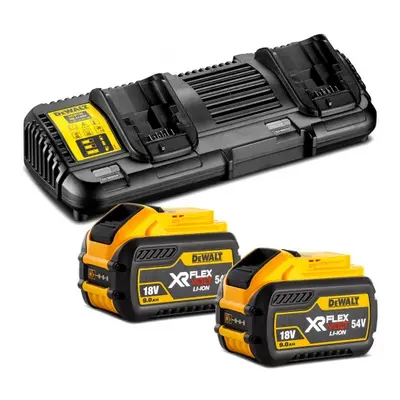 DCB132X2 DEWALT NABÍJEČKA 2 AKUMULÁTORŮ XR LI-ION 10,8VOLT - 54VOLT + 2 x AKU 54V 9,0Ah