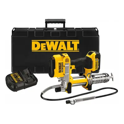 DCGG571M1 DeWALT 18 VOLT AKU TLAKOVÁ MAZNICE, 1x 4,0 Ah AKU XR LI-ION, NABÍJEČKA, KUFR STANDARD