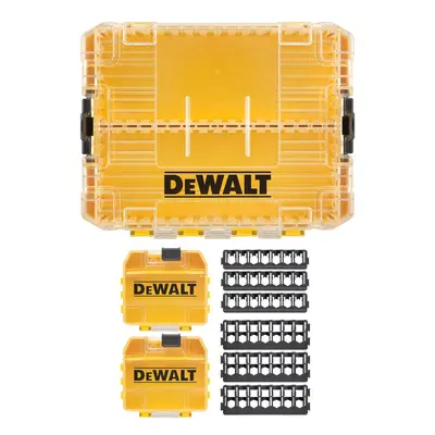 DT70803 DEWALT STŘEDNÍ SADA TOUGH CASE THICK + 2X MALÉ ÚLOŽNÉ POUZDRO + DRŽÁKY BITŮ