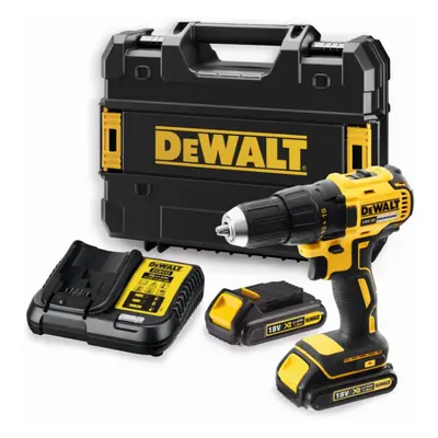 DCD777S2T DEWALT 18VOLT AKU BEZUHLÍKOVÁ VRTAČKA/ŠROUBOVÁK , 2x BATERIE XR LI-ION 1,5 Ah, KUFR T-