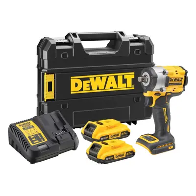 DCF921D2T DEWALT 18V AKU BEZUHLÍKOVÝ RÁZOVÝ UTAHOVÁK 1/2", 2 X 2,0 AH BATERIE XR LI-ION, NABÍJEČ