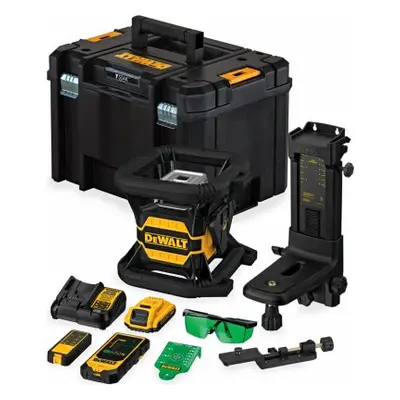 DCE080D1GS DEWALT 18V AKU SAMONIVELAČNÍ ROTAČNÍ LASER SE ZELENÝM PAPRSKEM S TOOLCONNECT