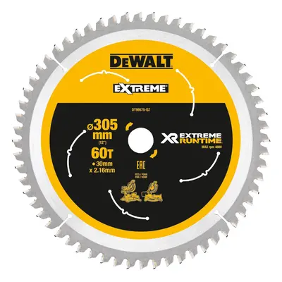 DT99575 DEWALT PILOVÝ KOTOUČ XR FLEXVOLT 305 x 30 mm 60 ZUBŮ PRO POKOSOVÉ PILY 305MM