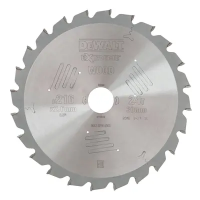 DT4310 Pilový kotouč DeWALT 216x30mm, 24zubů, ATB -5° pro rychlý podélný řez