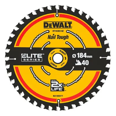 DT10303 DeWALT Pilový kotouč pro kot. pily 184x16mm 40 zub. ATB +20°, jemný řez